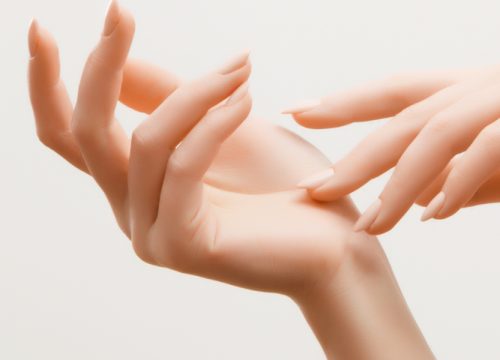 Woman's hands after hand rejuvenation treatments